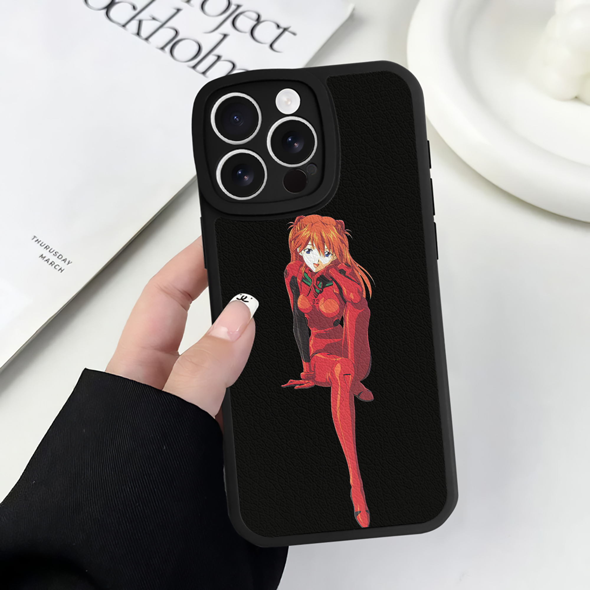 （画像用） EVA 新世紀エヴァンゲリオン 【iPhone 16シリーズ対応】シリコンスマホケース（レザー調） 材質：シリコン
